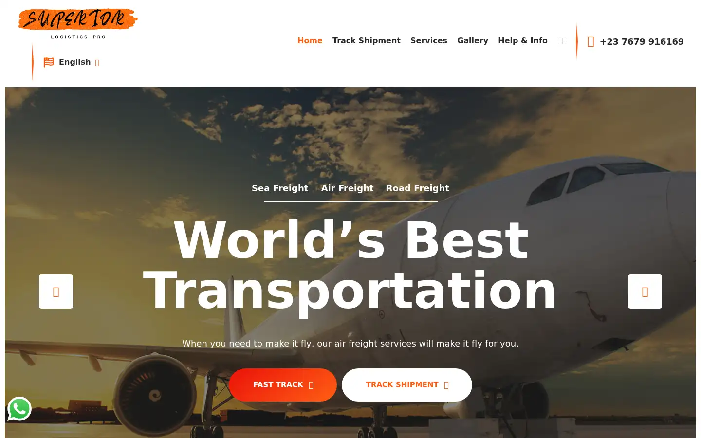 Screenshot of superiorlogisticspro.com