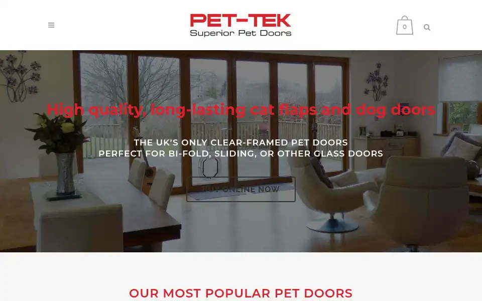 Screenshot of superiorpetdoors.co.uk