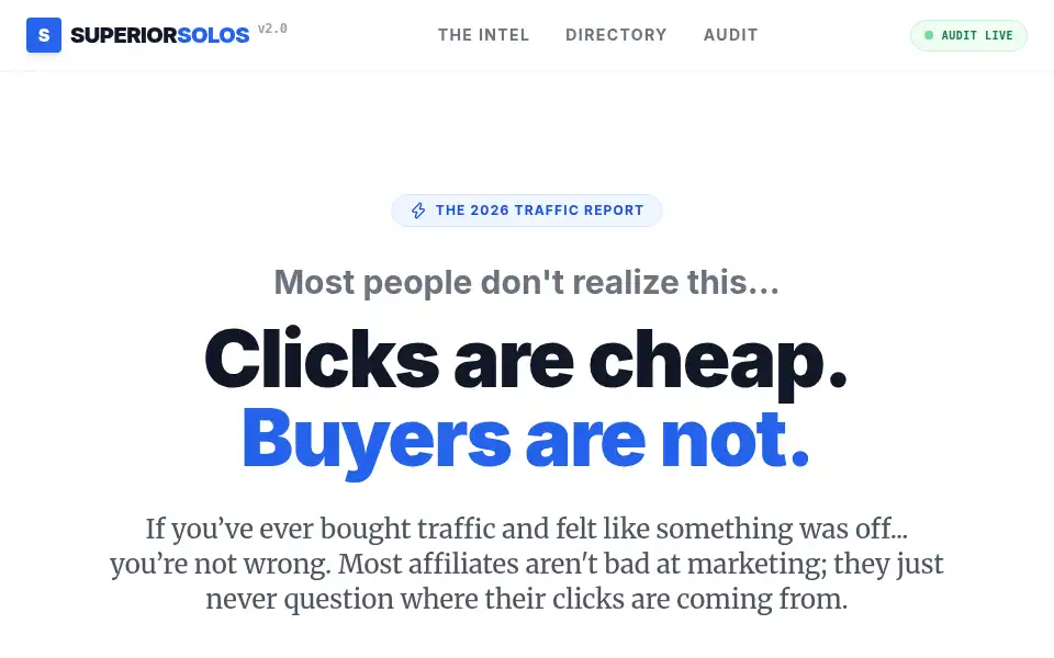 Screenshot of superiorsolos.com
