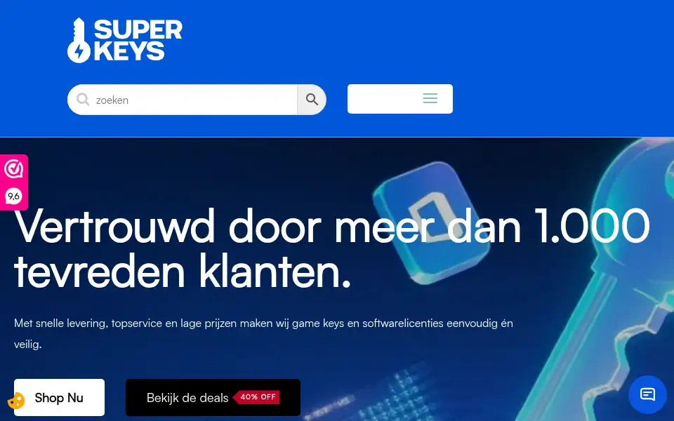Screenshot of superkeys.nl