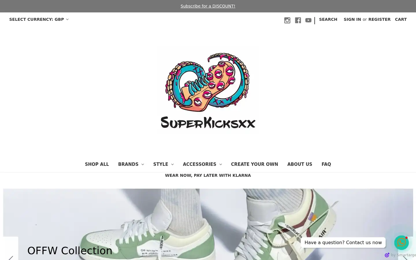 Screenshot of superkicksxx.com