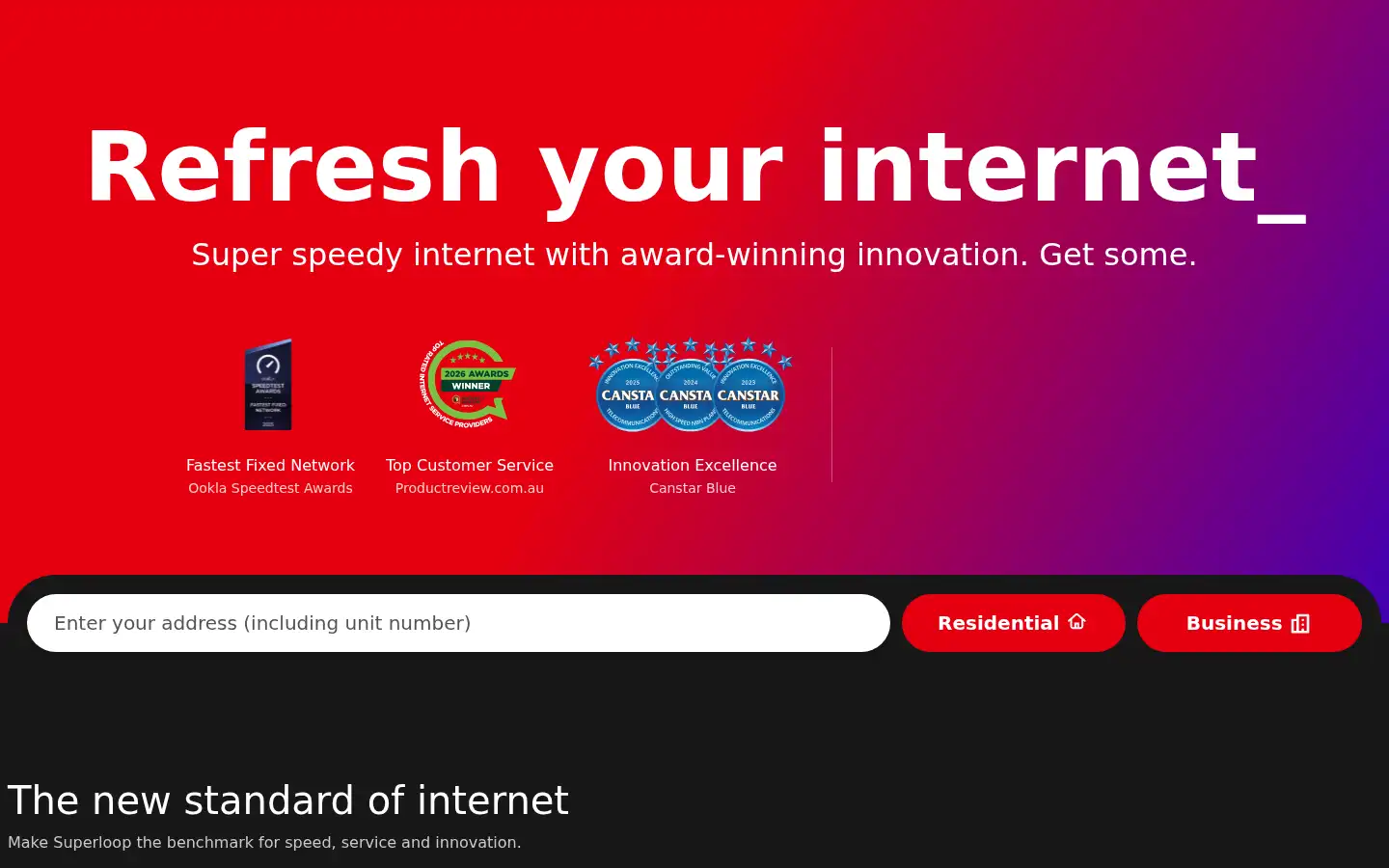 Screenshot of superloop.com