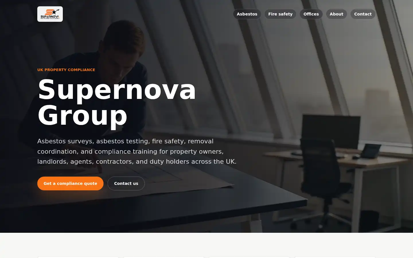 Screenshot of supernovagroup.co.uk