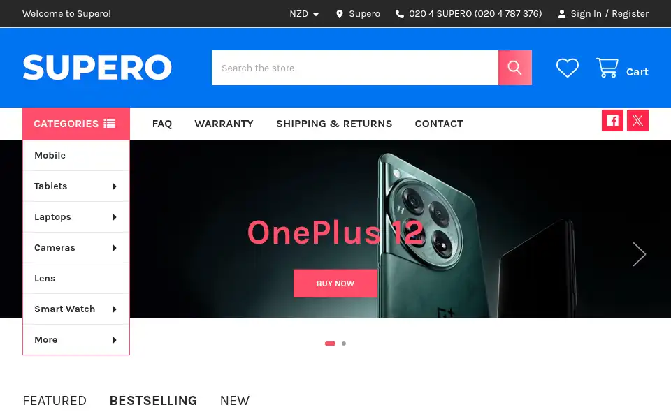 Screenshot of supero.co.nz