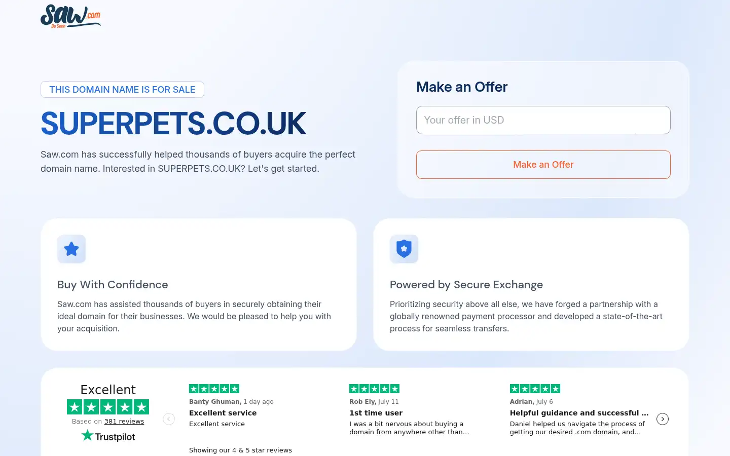 Screenshot of superpets.co.uk
