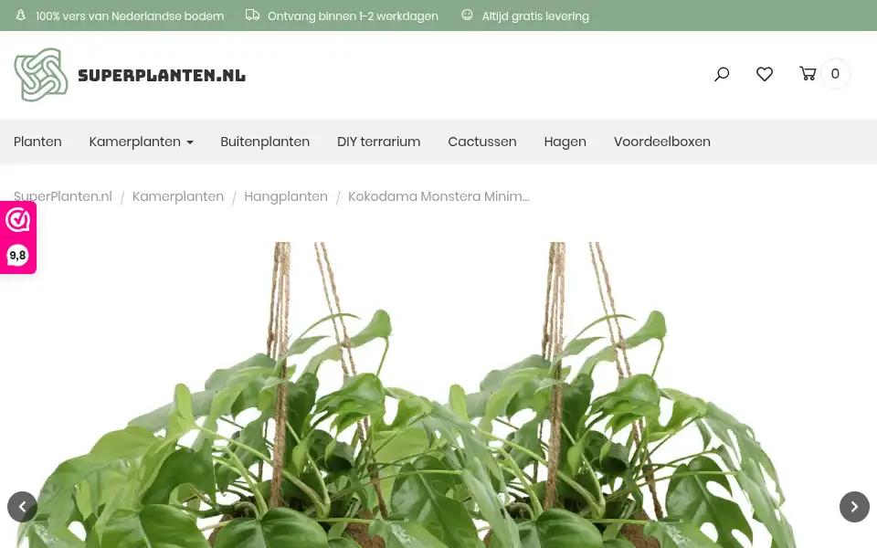 Screenshot of superplanten.nl
