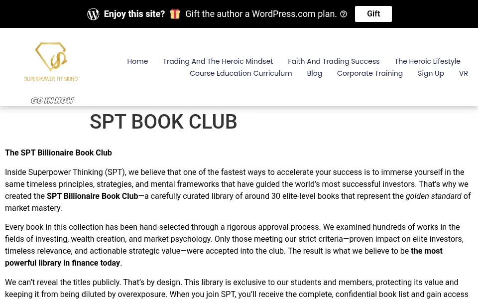 Screenshot of superpowerthinking.org
