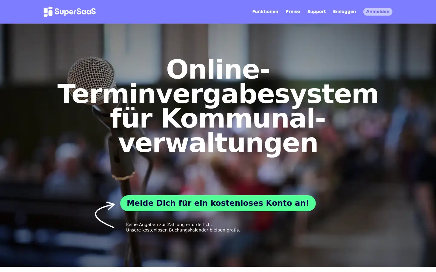 Screenshot of supersaas.de