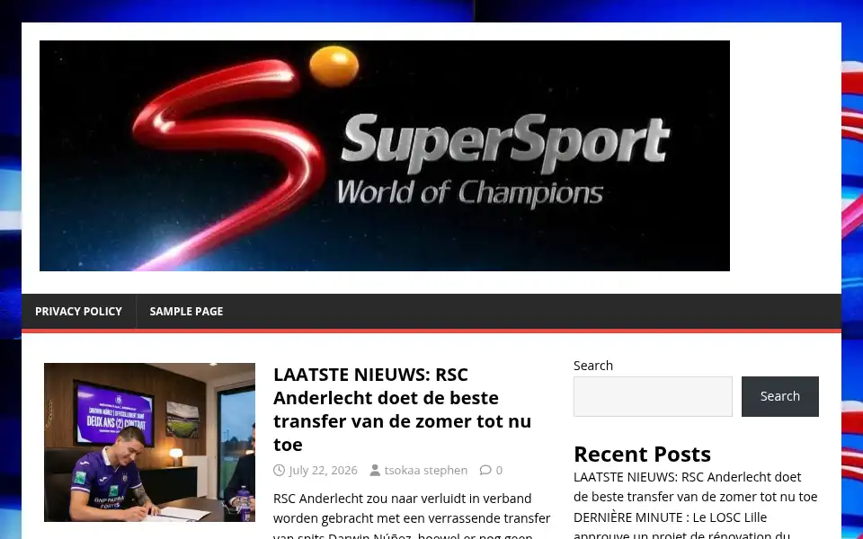 Screenshot of superssport.co.uk