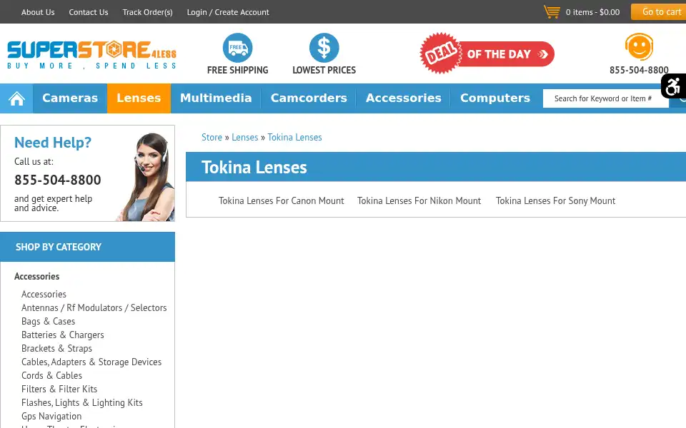Screenshot of superstore4less.com