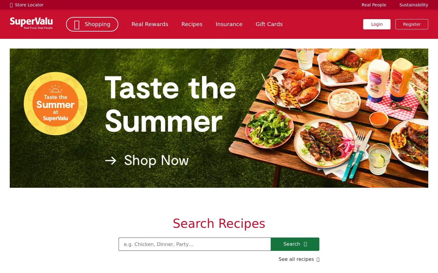 Screenshot of supervalu.ie