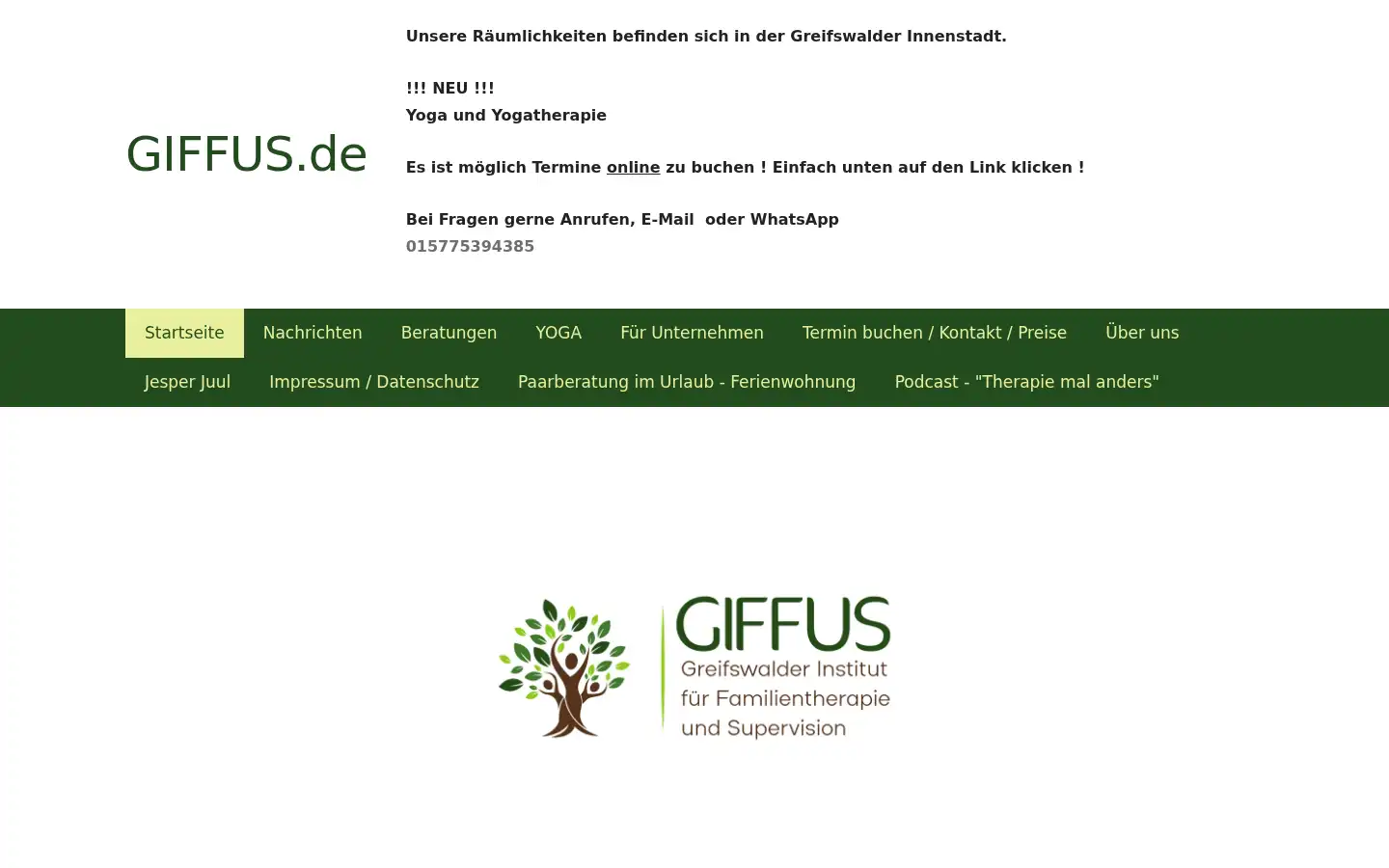 Screenshot of supervision-familientherapie.de