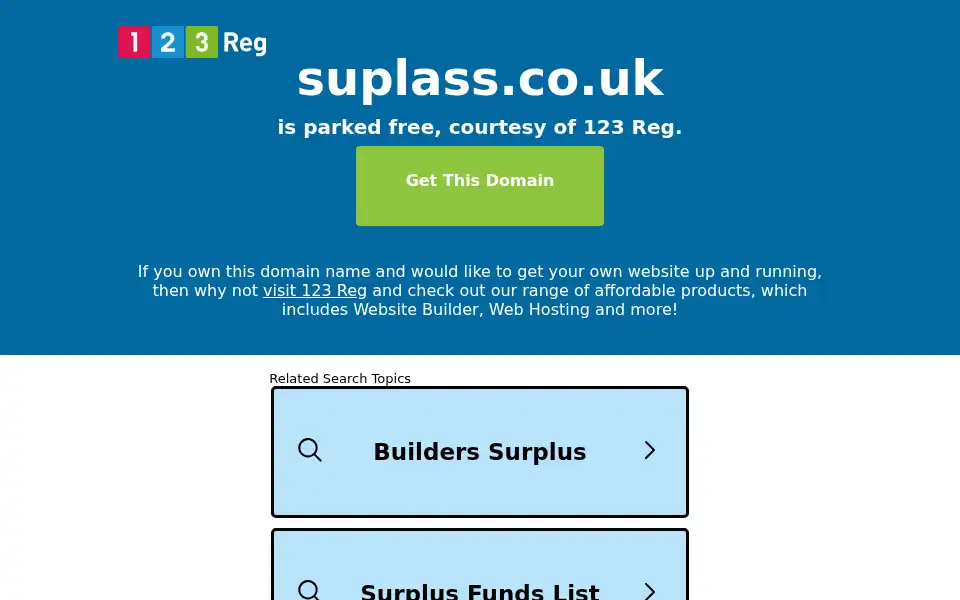Screenshot of suplass.co.uk