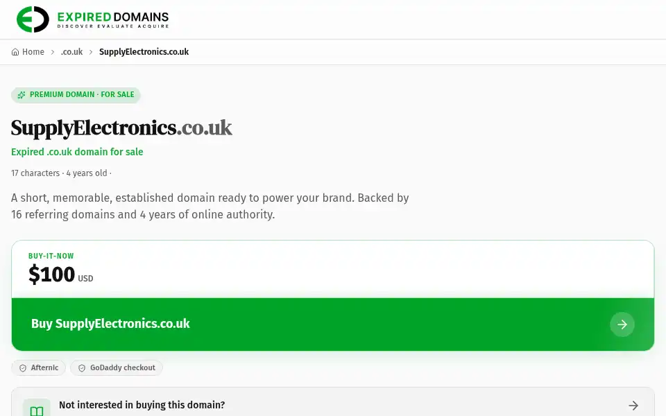 Screenshot of supplyelectronics.co.uk