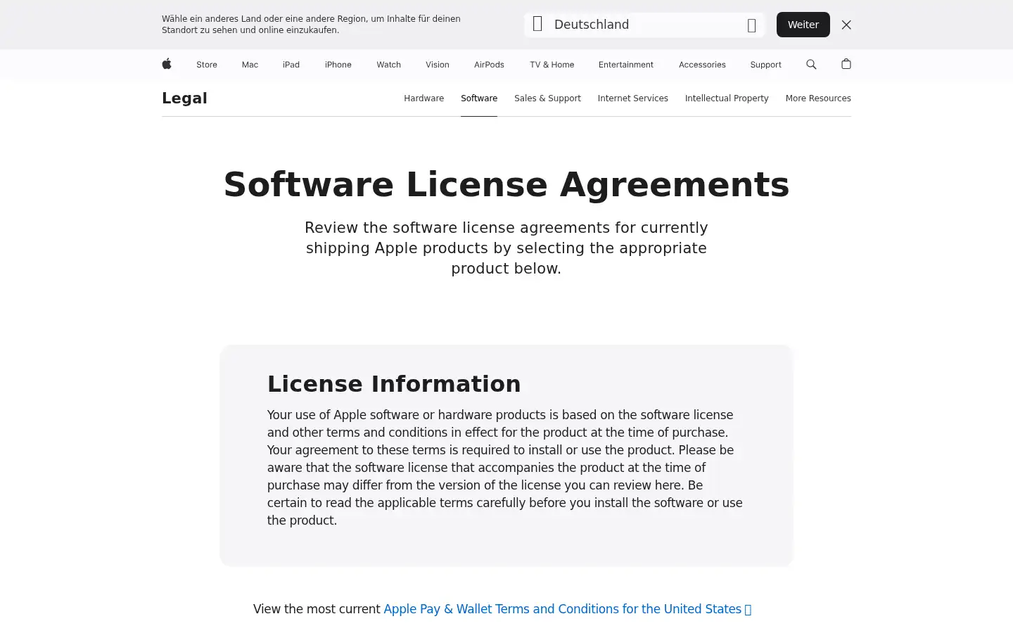 Screenshot of support.apple.com