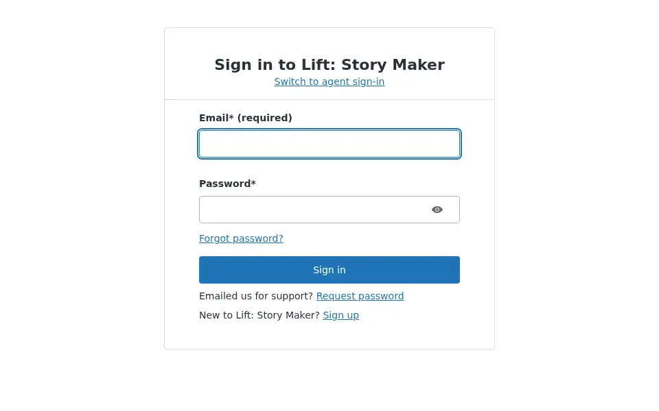 Screenshot of support.lift.bio