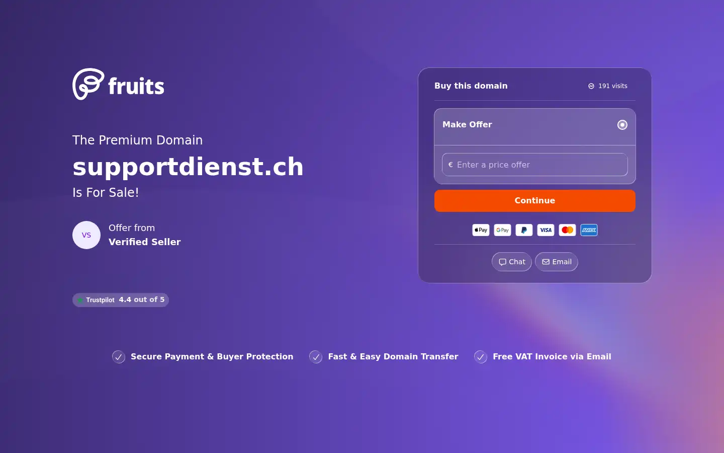 Screenshot of supportdienst.ch