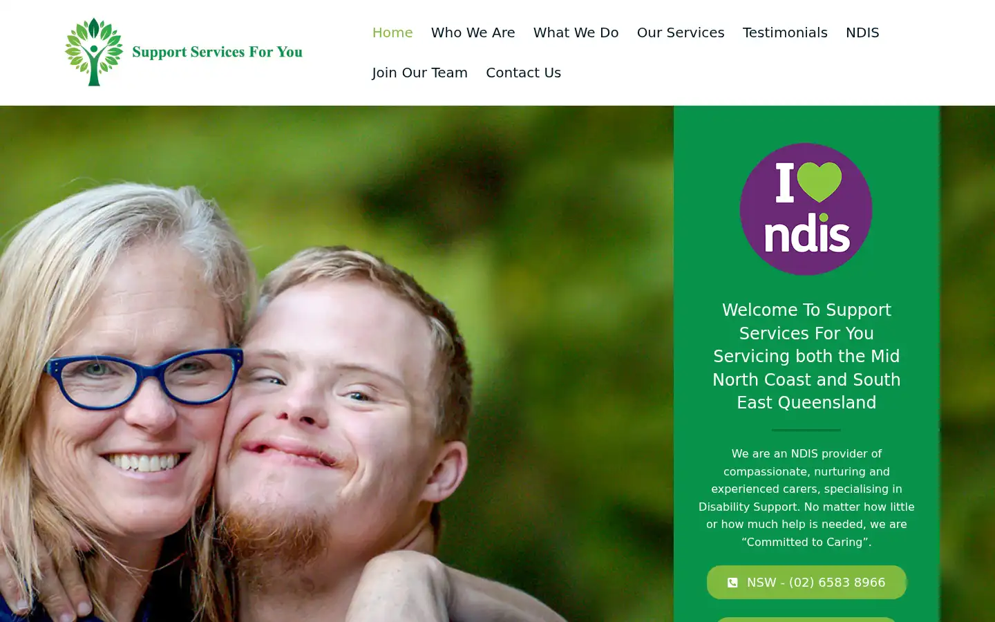 Screenshot of supportservicesforyou.com.au