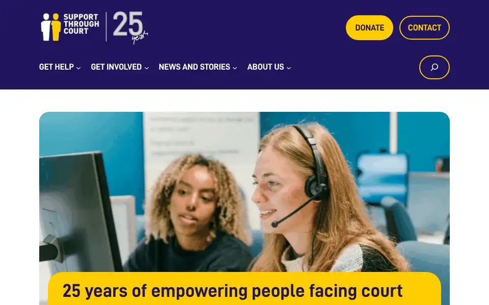 Screenshot of supportthroughcourt.org