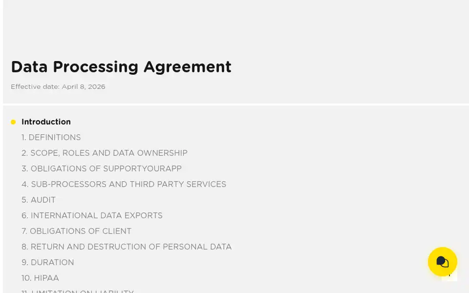 Screenshot of supportyourapp.com