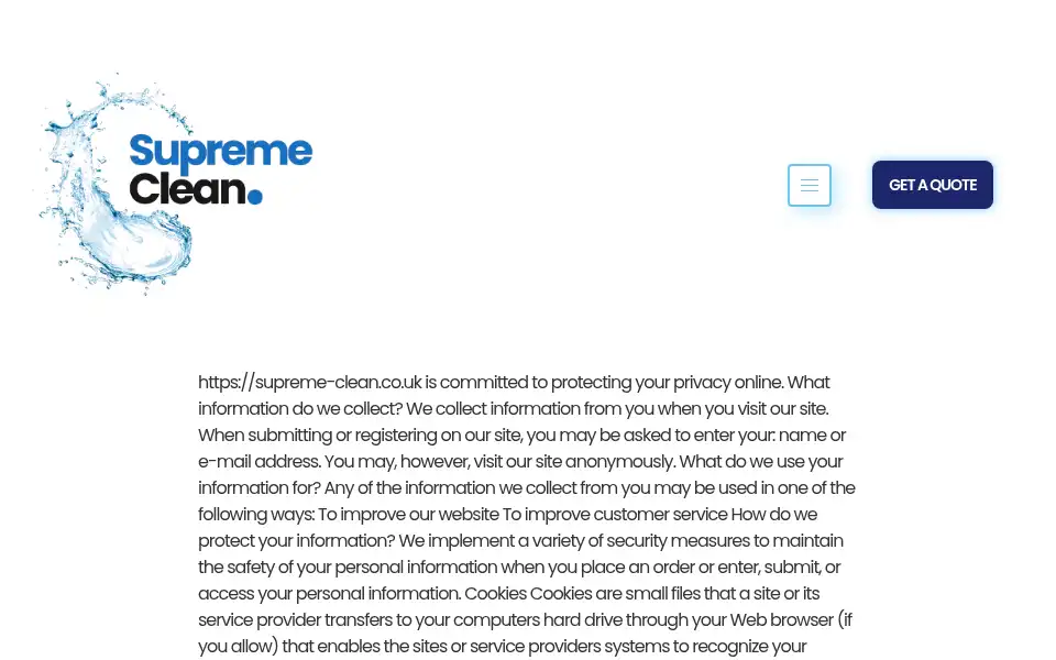Screenshot of supreme-clean.co.uk