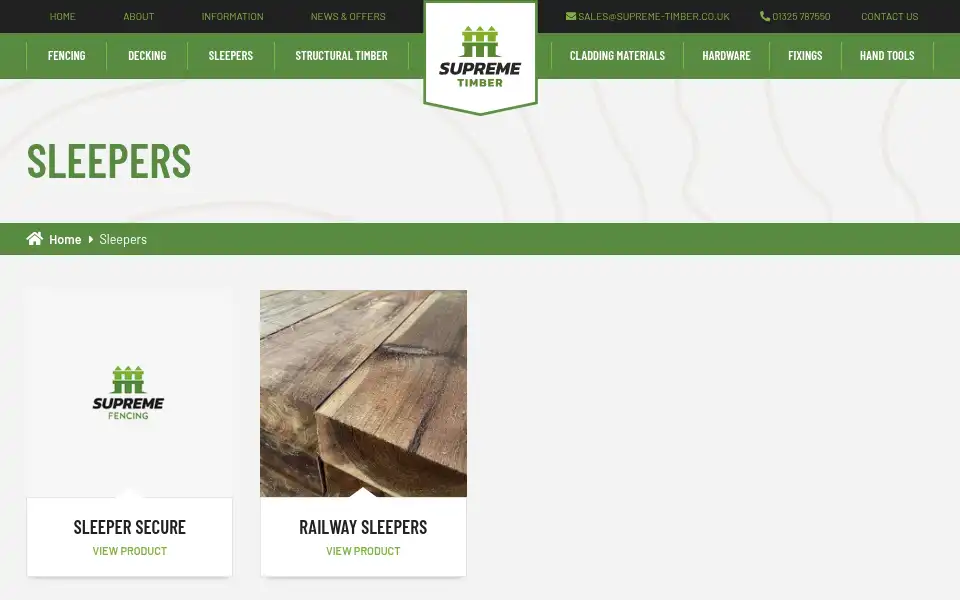 Screenshot of supreme-timber.co.uk
