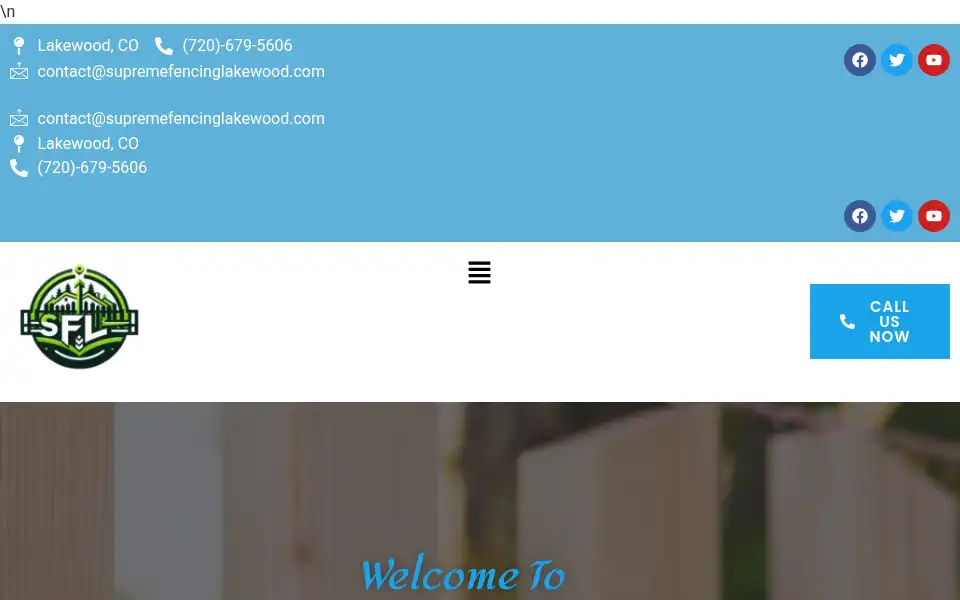 Screenshot of supremefencinglakewood.com
