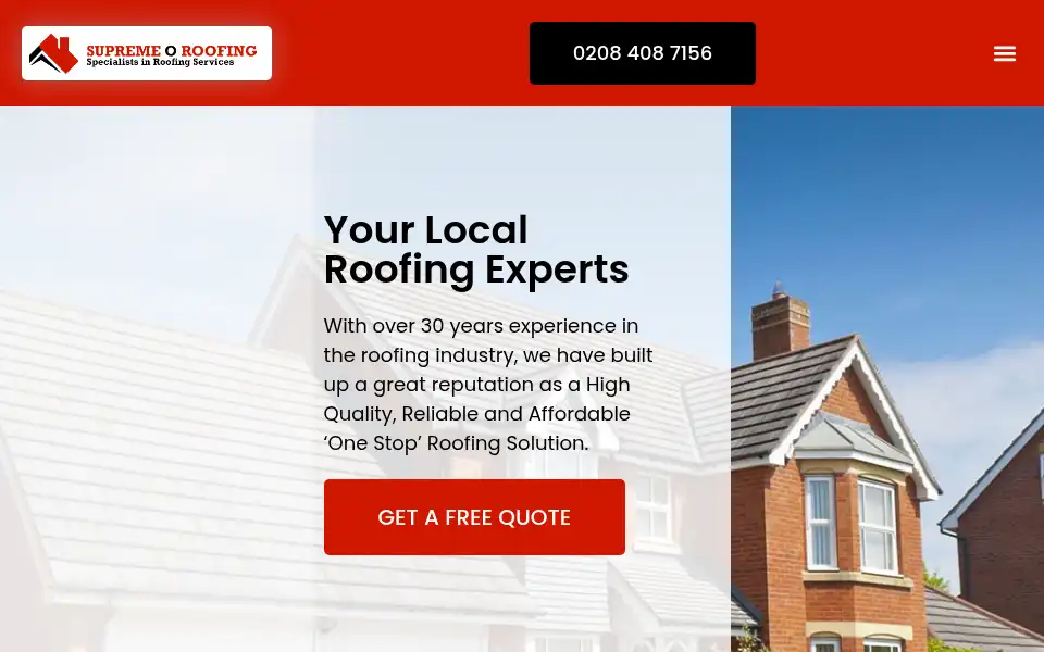 Screenshot of supremeoroofing.com
