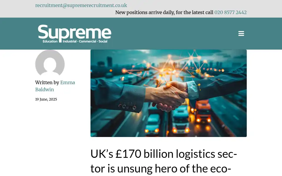 Screenshot of supremerecruitment.co.uk