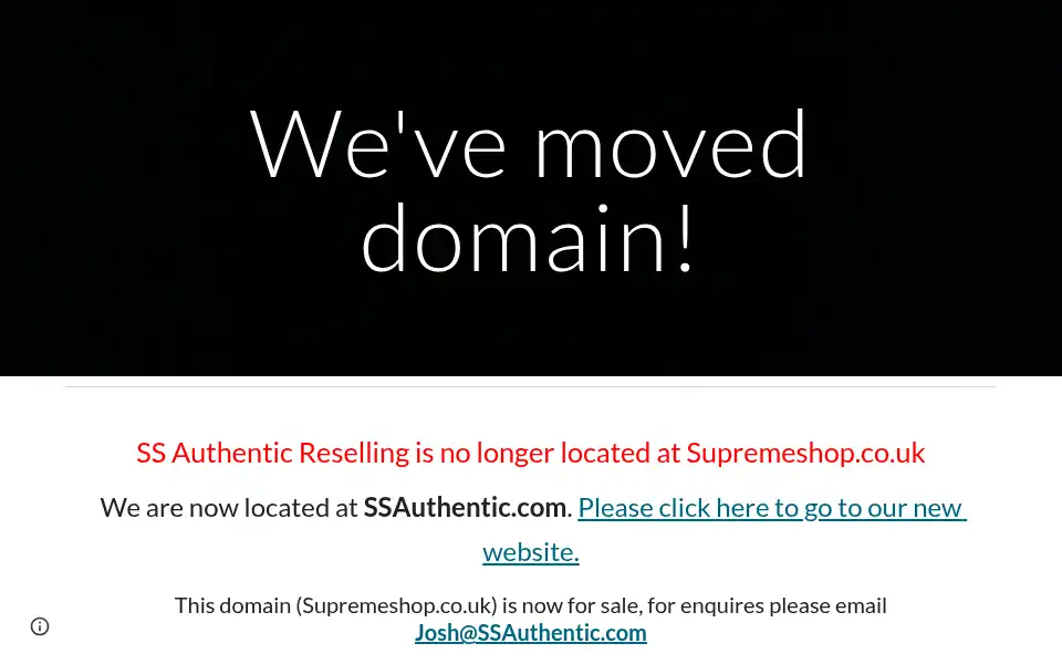 Screenshot of supremeshop.co.uk