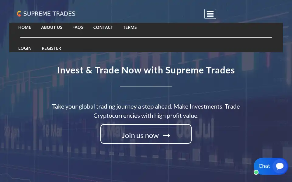 Screenshot of supremetrades.net