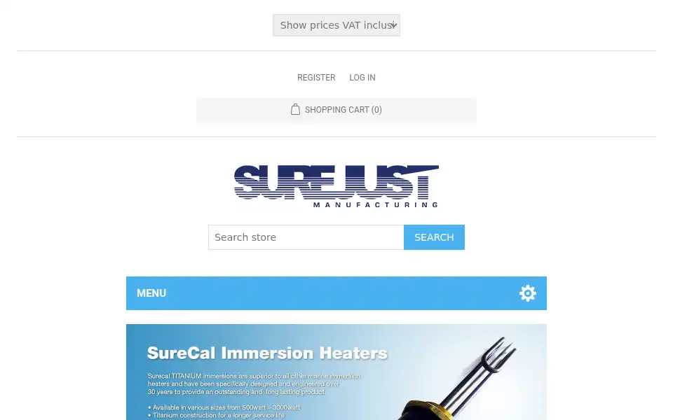 Screenshot of surejust.co.uk
