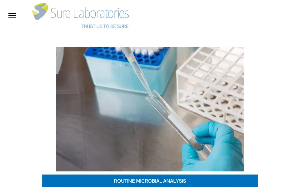 Screenshot of surelaboratories.nl