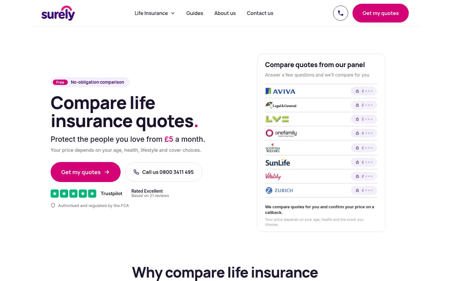 Screenshot of surely.co.uk