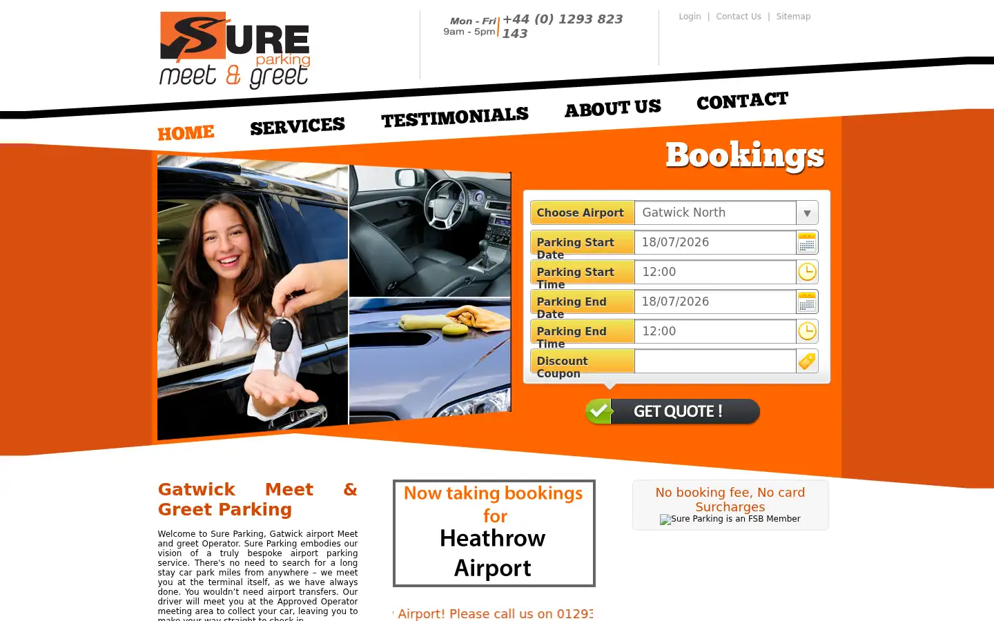 Screenshot of sureparking.co.uk
