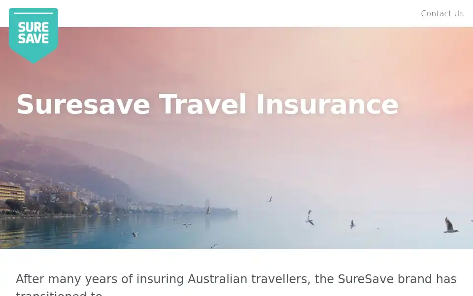 Screenshot of suresave.com.au