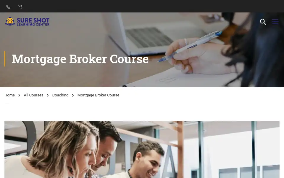 Screenshot of sureshotlearning.ca