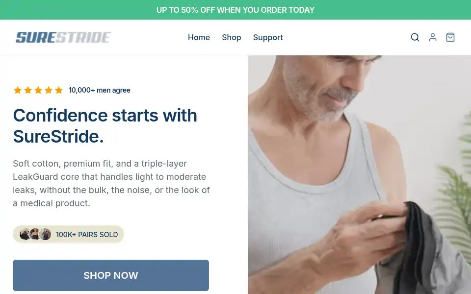 Screenshot of surestride.co