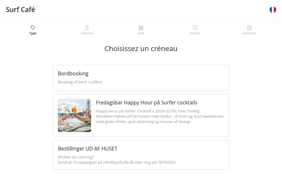 Screenshot of surfcafe.dk