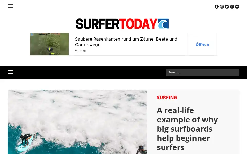 Screenshot of surfertoday.com