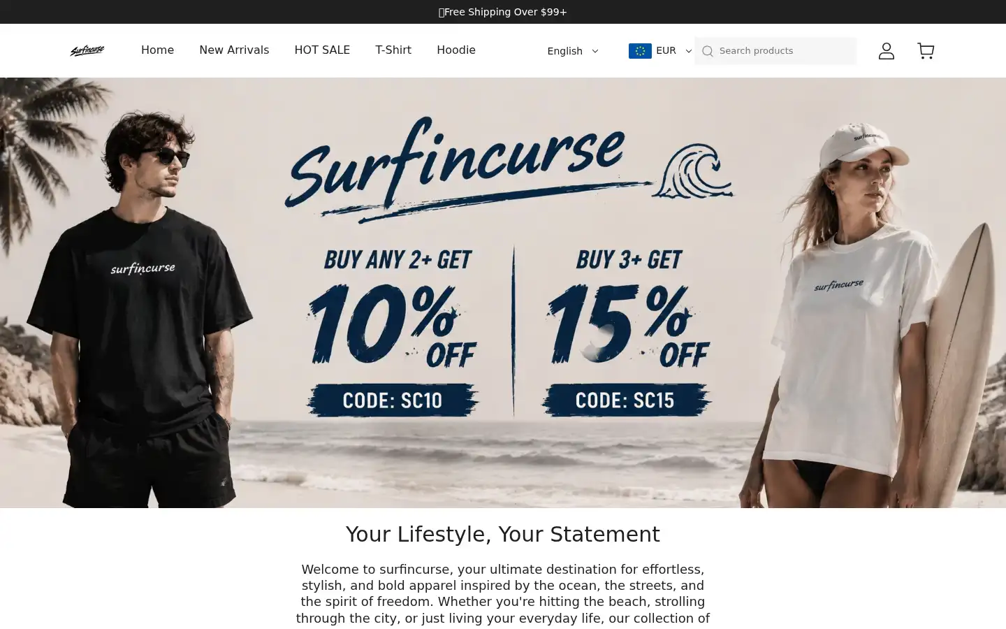 Screenshot of surfincurse.com