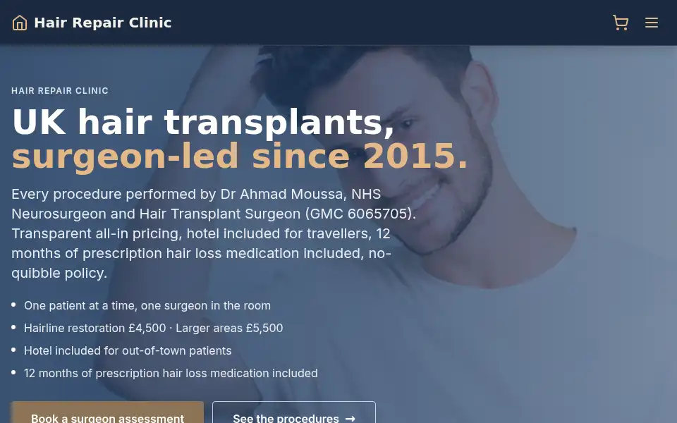 Screenshot of surgerygroup.co.uk