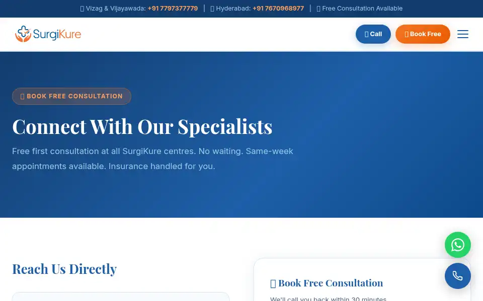 Screenshot of surgikure.com