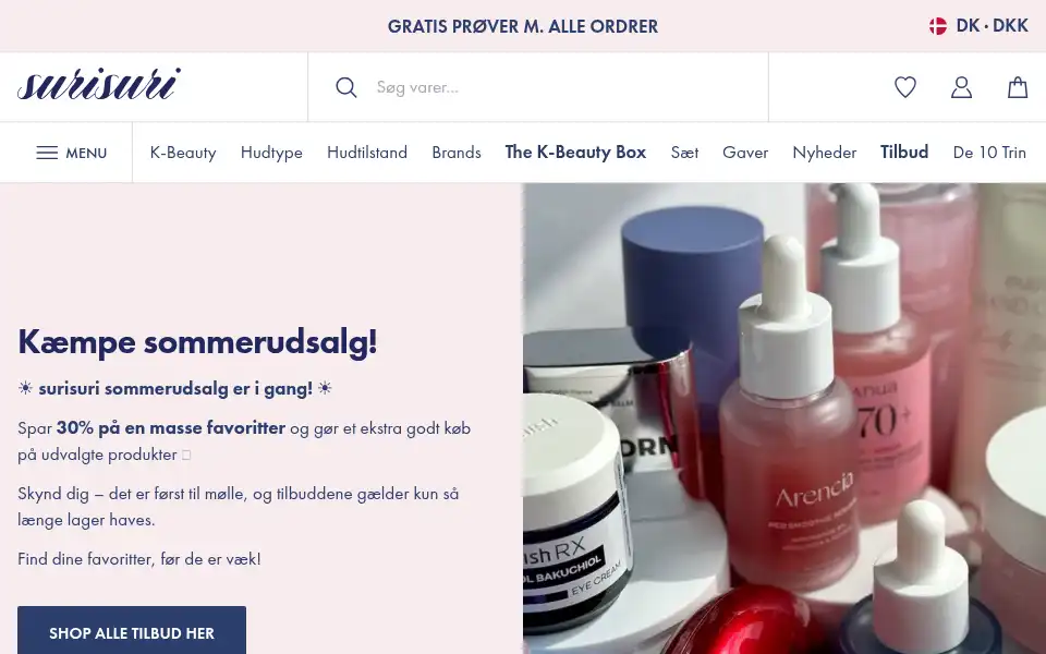 Screenshot of surisuri.dk