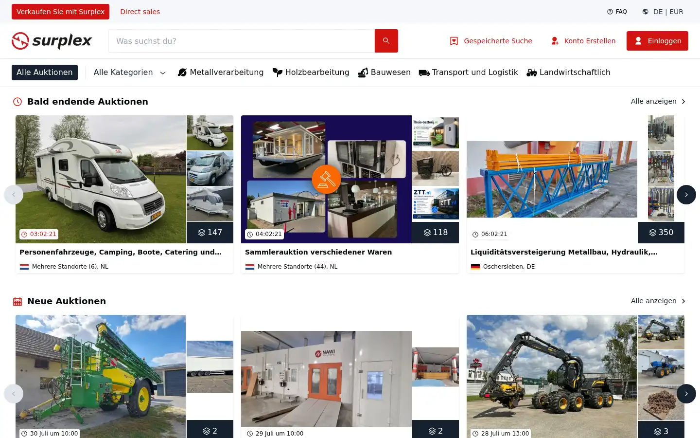 Screenshot of surplex.com