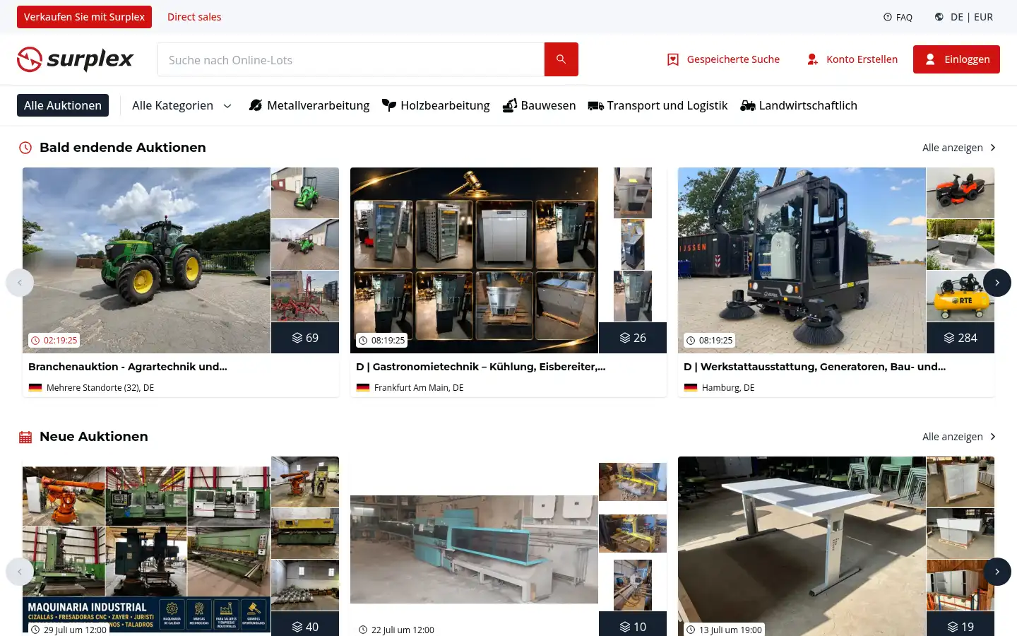 Screenshot of surplex.de