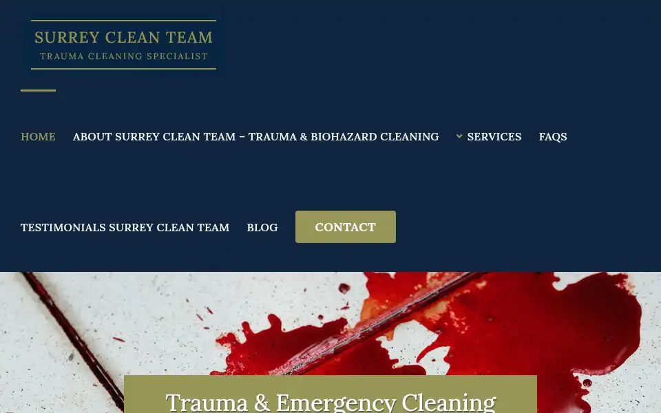 Screenshot of surreycleanteam.co.uk