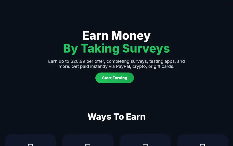 Screenshot of surveycash.net
