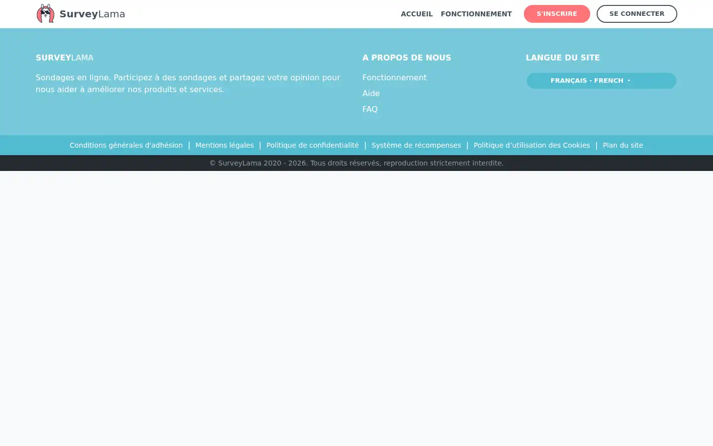 Screenshot of surveylama.com