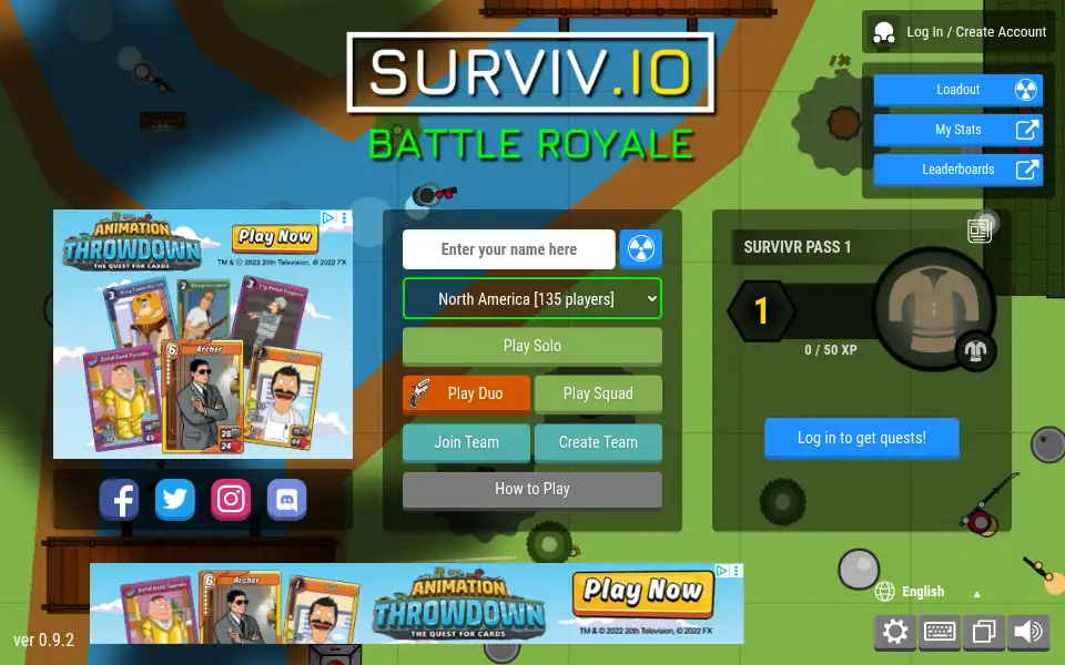 Screenshot of surviv.io